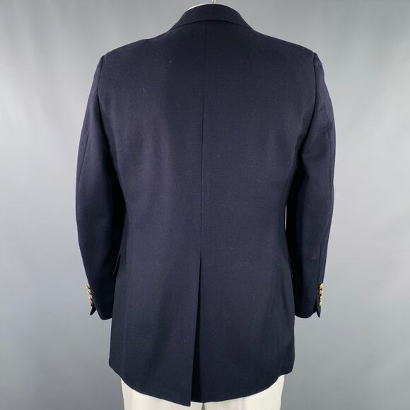 AQUASCUTUM Size 42 Navy Wool Single Breasted Sport Coat - Picture 3 of 8